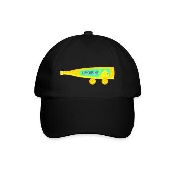 Lustige Limonade Limousine (b) - Baseballkappe - Schwarz/Schwarz - Vorne