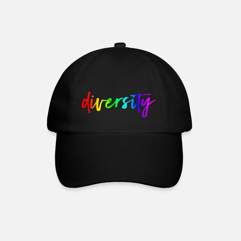Diversity LGBT Gay Pride - Baseballkappe - Schwarz/Schwarz