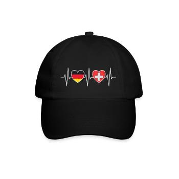Germany and Switzerland German Swiss flags - Casquette classique - noir/noir - Devant