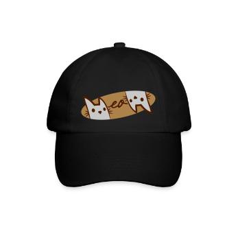 Logo Texte Miaou Chats - Casquette classique - noir/noir - Devant