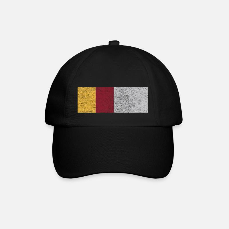 Roma-Flagge - Baseballkappe - Schwarz/Schwarz