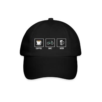 Coffee Bike Beer Awesome Designs T-Shirt - Baseball Cap - black/black - Front