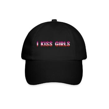I Kiss Girls Lesbisch LGBTQIA+ CSD Lesbian Pride - Casquette classique - noir/noir - Devant