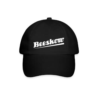 Beeskow - Textdesign mit Stadtnamen - Baseballkappe - Schwarz/Schwarz - Vorne