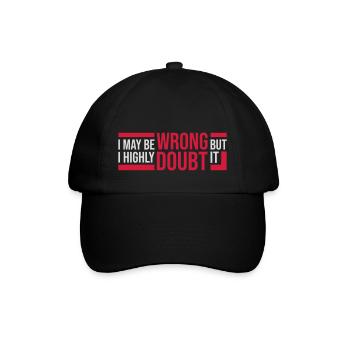 Je peux me tromper - Casquette classique - noir/noir - Devant