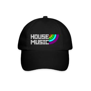 House Music LGBTQI+ Pixel Rainbow - Baseballkappe - Schwarz/Schwarz - Vorne
