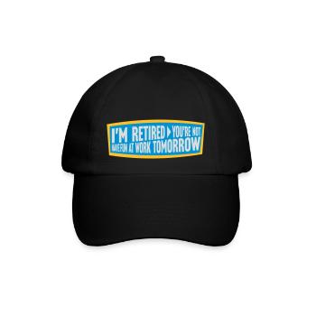 have fun at work - Baseball Cap - black/black - Front