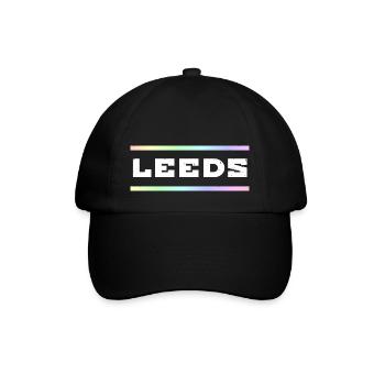 Leeds Schriftzug - Baseballkappe - Schwarz/Schwarz - Vorne
