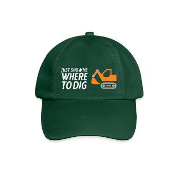 T-shirt pour opérateur d’excavatrice, ouvrier excavatrice - Casquette classique - vert bouteille - Devant
