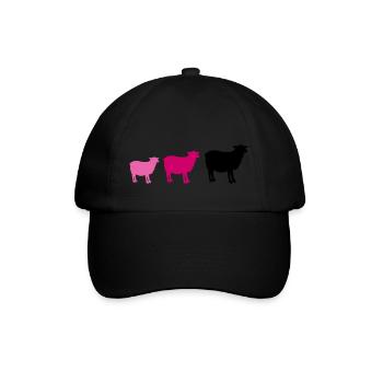 sheep family - Baseball Cap - black/black - Front