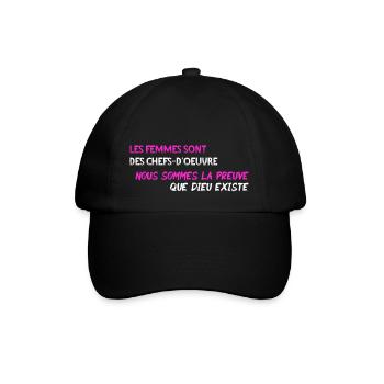 Femmes chefs d'oeuvre PNK WE - Casquette classique - noir/noir - Devant