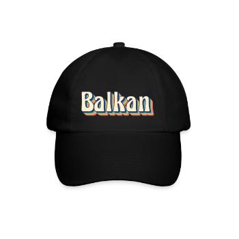 Balkan Papa bosnien serbien kroatien montenegro kosovo - Baseballkappe - Schwarz/Schwarz - Vorne