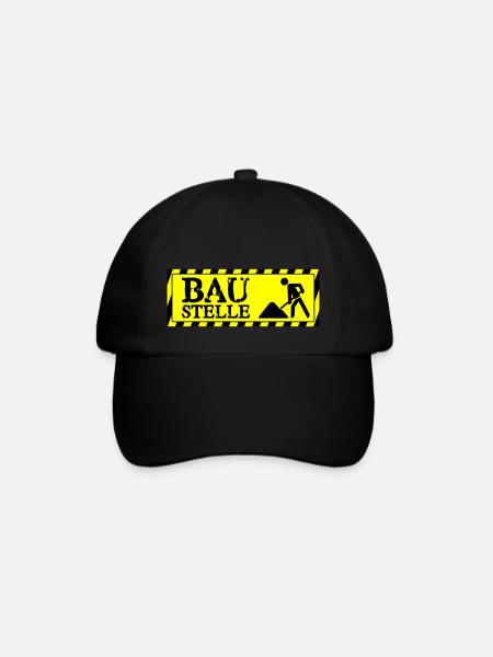 Baustelle - Baseballkappe - Schwarz/Schwarz