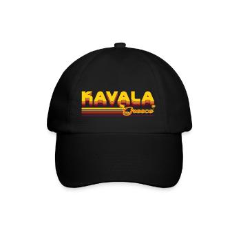 Kavala: Coastal retro design - Baseball Cap - black/black - Front