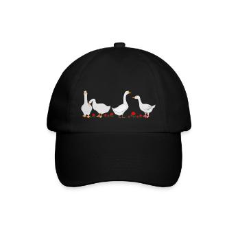 Fun group of geese - Baseball Cap - black/black - Front