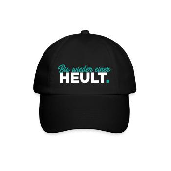 Bis wieder einer heult - Baseballkappe - Schwarz/Schwarz - Vorne
