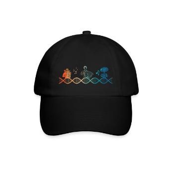 Accodeon liegt in meiner DNA - Baseballkappe - Schwarz/Schwarz - Vorne