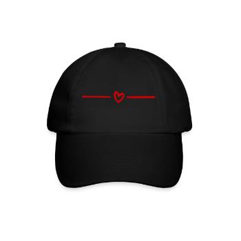 Petit coeur - Casquette classique - noir/noir - Devant