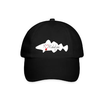 i Love Cod White - Baseball Cap - black/black - Front