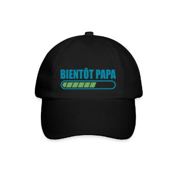 bientôt papa cadeau annonce drôle promu futur papa - Casquette classique - noir/noir - Devant