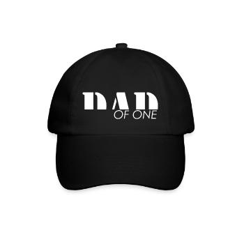 Dad of one child - Papa - Baseball Cap - black/black - Front