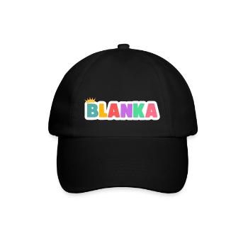 Blanka! Personalisierbar - Baseballkappe - Schwarz/Schwarz - Vorne