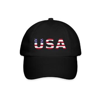 United States in the colors of the American flag flag flag - Baseball Cap - black/black - Front
