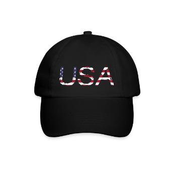 Les États-Unis aux couleurs du drapeau américain drapeau - Casquette classique - noir/noir - Devant