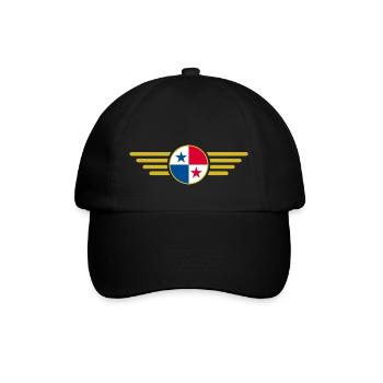 Ich liebe Panama, Eleganz Stil Design T-Shirt - Baseballkappe - Schwarz/Schwarz - Vorne
