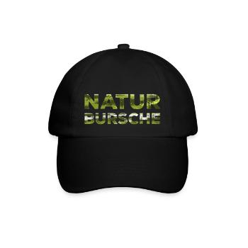 Nature Boy Forest Motif Lettering - Baseball Cap - black/black - Front