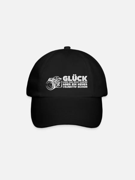 Fotografen Glück Kamera - Baseballkappe - Schwarz/Schwarz