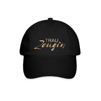 Team Braut-Trauzeugin! - Baseballkappe - Schwarz/Schwarz - Vorne