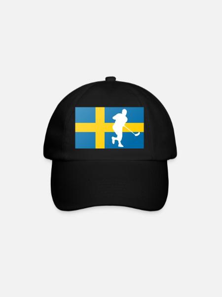 floorball - Baseballkappe - Schwarz/Schwarz