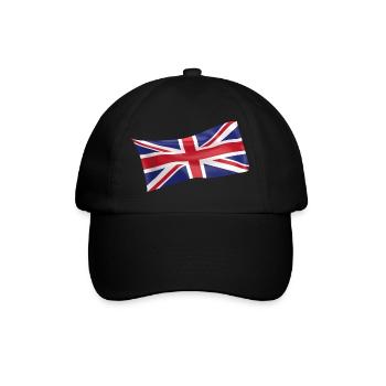 Union Jack Großbritannien UK Fahne Flagge - Baseballkappe - Schwarz/Schwarz - Vorne