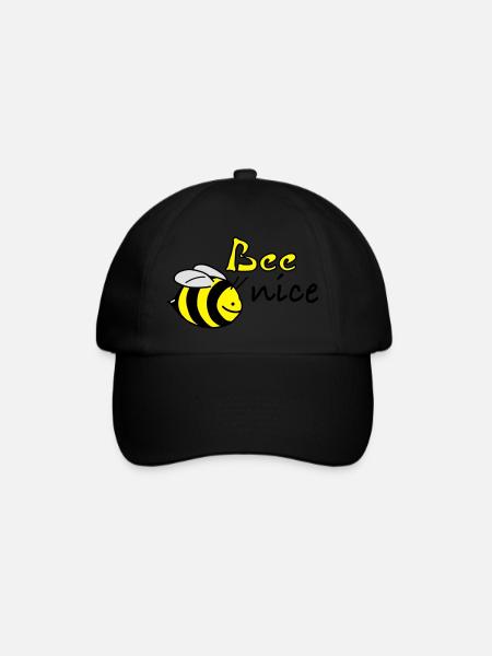 bee nice - Baseballkappe - Schwarz/Schwarz