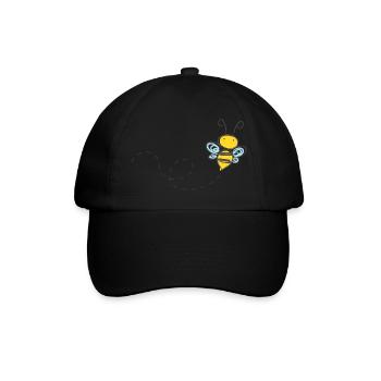bee - Baseballkappe - Schwarz/Schwarz - Vorne