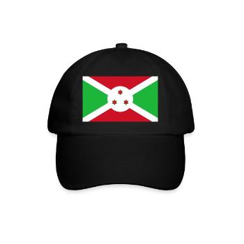 burundi - Baseballkappe - Schwarz/Schwarz - Vorne
