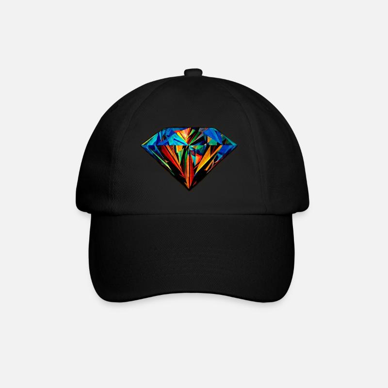 Diamond - Baseball Cap - black/black