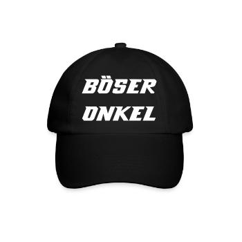 Böser Onkel - Baseballkappe - Schwarz/Schwarz - Vorne
