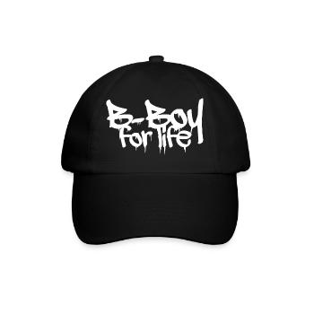 bboy lifestyle graffiti breakdance crew Symbol - Baseballkappe - Schwarz/Schwarz - Vorne