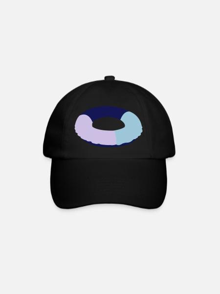 schwimmring - Baseballkappe - Schwarz/Schwarz