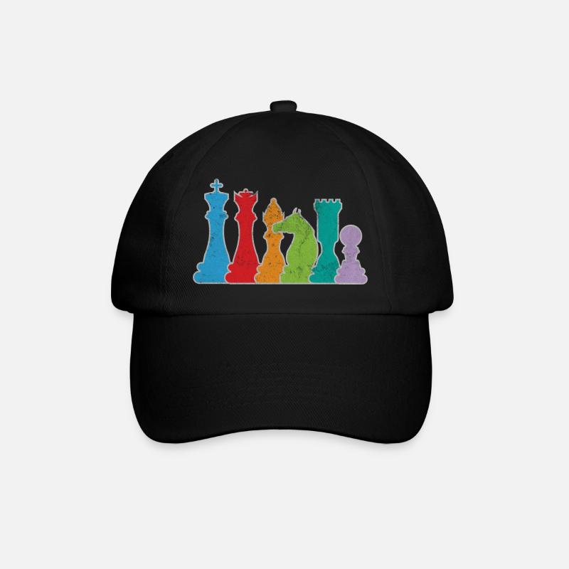 échecs - Casquette classique - noir/noir