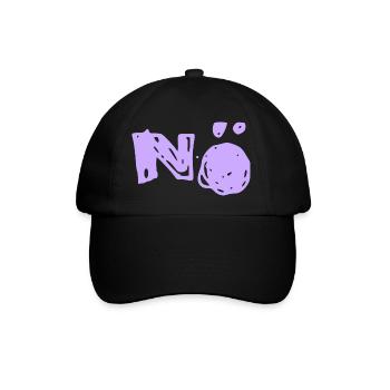 Nö Nee Nein - Baseballkappe - Schwarz/Schwarz - Vorne