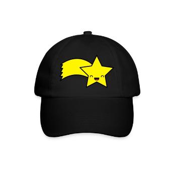 sternschnuppe_002 - Baseballkappe - Schwarz/Schwarz - Vorne