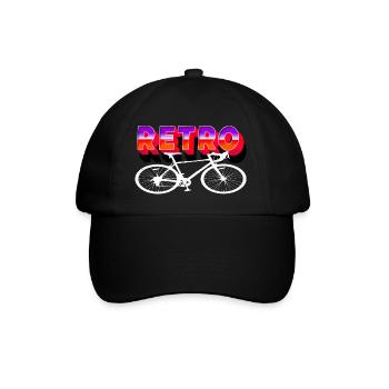 Road bike cycling retro - Baseball Cap - black/black - Front