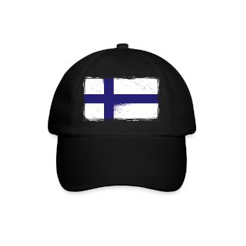 Finland Flag Vintage Suomi Finnish Flag - Baseball Cap - black/black - Front