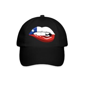 Chili Drapeau des lèvres Amérique du Sud Drapeau chilien - Casquette classique - noir/noir - Devant