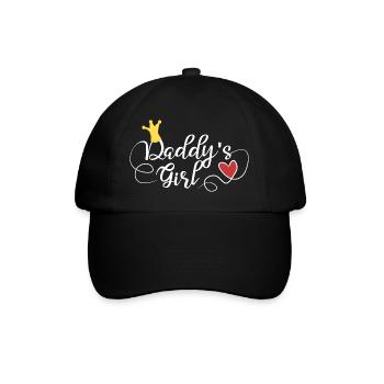 Daddy's Girl White - Baseball Cap - black/black - Front
