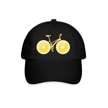 Fahrrad Zitrone - Baseballkappe - Schwarz/Schwarz - Vorne
