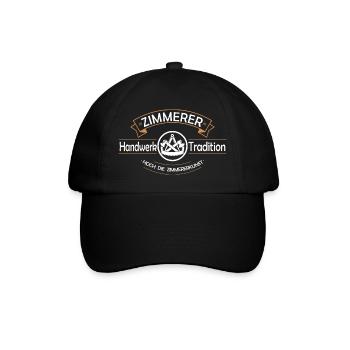 Zimmerer Handwerk Tradition - Baseballkappe - Schwarz/Schwarz - Vorne